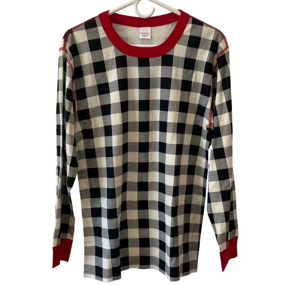 hannah andersson Adult Unisex Long John Pajama Top in Buffalo Plaid Size Large